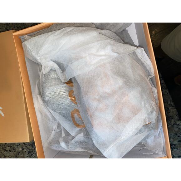 Public Desire Calf Length Silver direct silver sequin 5 Size 7 NWT - Picture 4 of 10